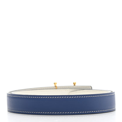 Hermes Swift Epsom 24mm Mors H Belt 75 Bleu Brighton White 2 of 8