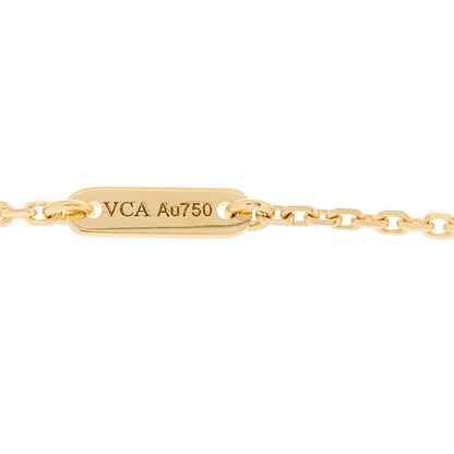 Van Cleef & Arpels 18K Yellow Gold Mother of Pearl Sweet Alhambra Pendant Necklace 5 of 6