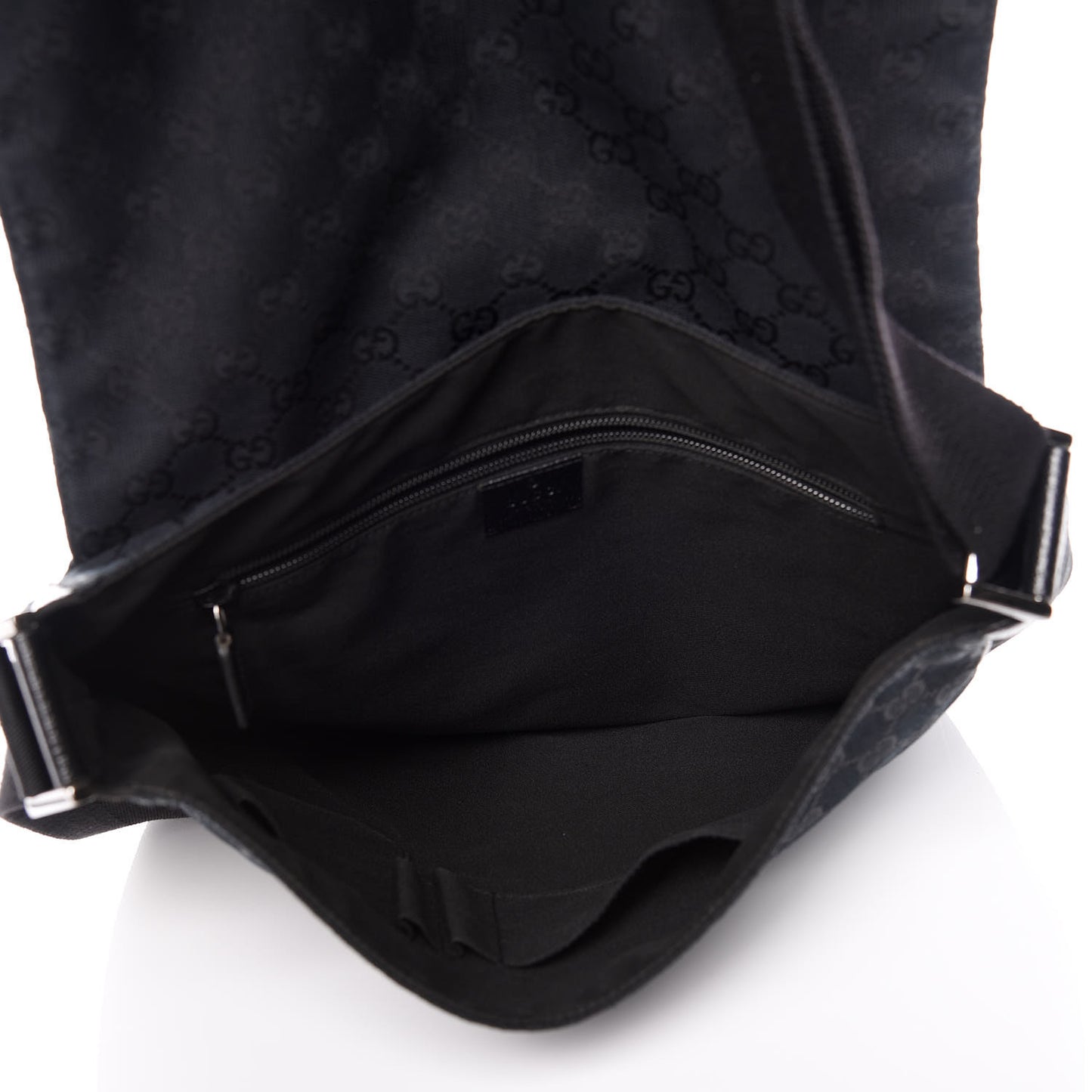 Monogram Small Flap Messenger Bag Black