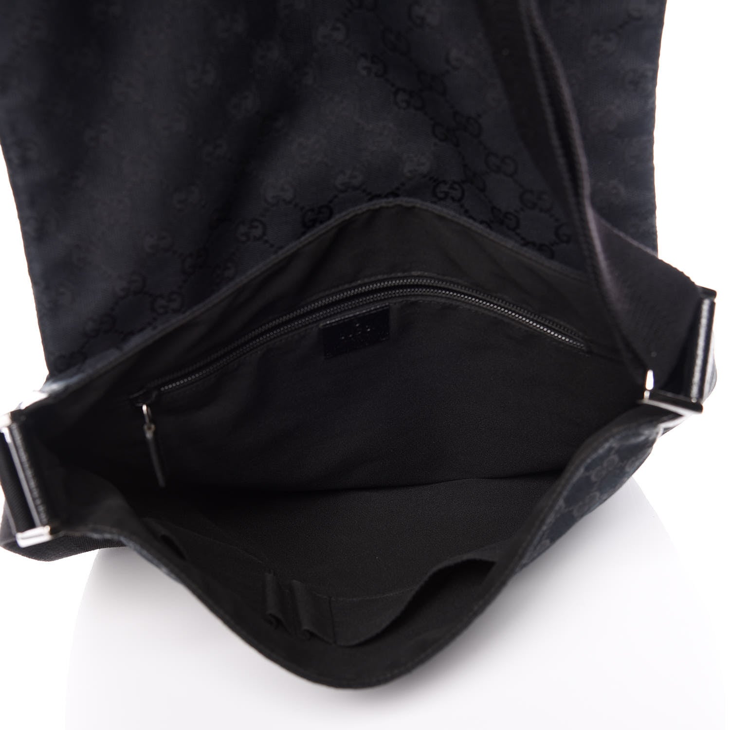 Gucci Monogram Small Flap Messenger Bag Black 5 of 13