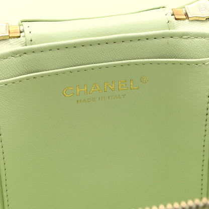 Chanel Lambskin Quilted Trendy Vanity Case Sea Green 6 of 10