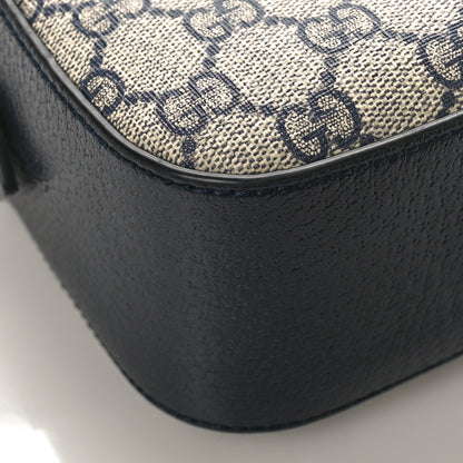 Gucci GG Supreme Monogram Textured Dollar Calfskin Web Small Ophidia Camera Bag Beige Blue 7 of 8