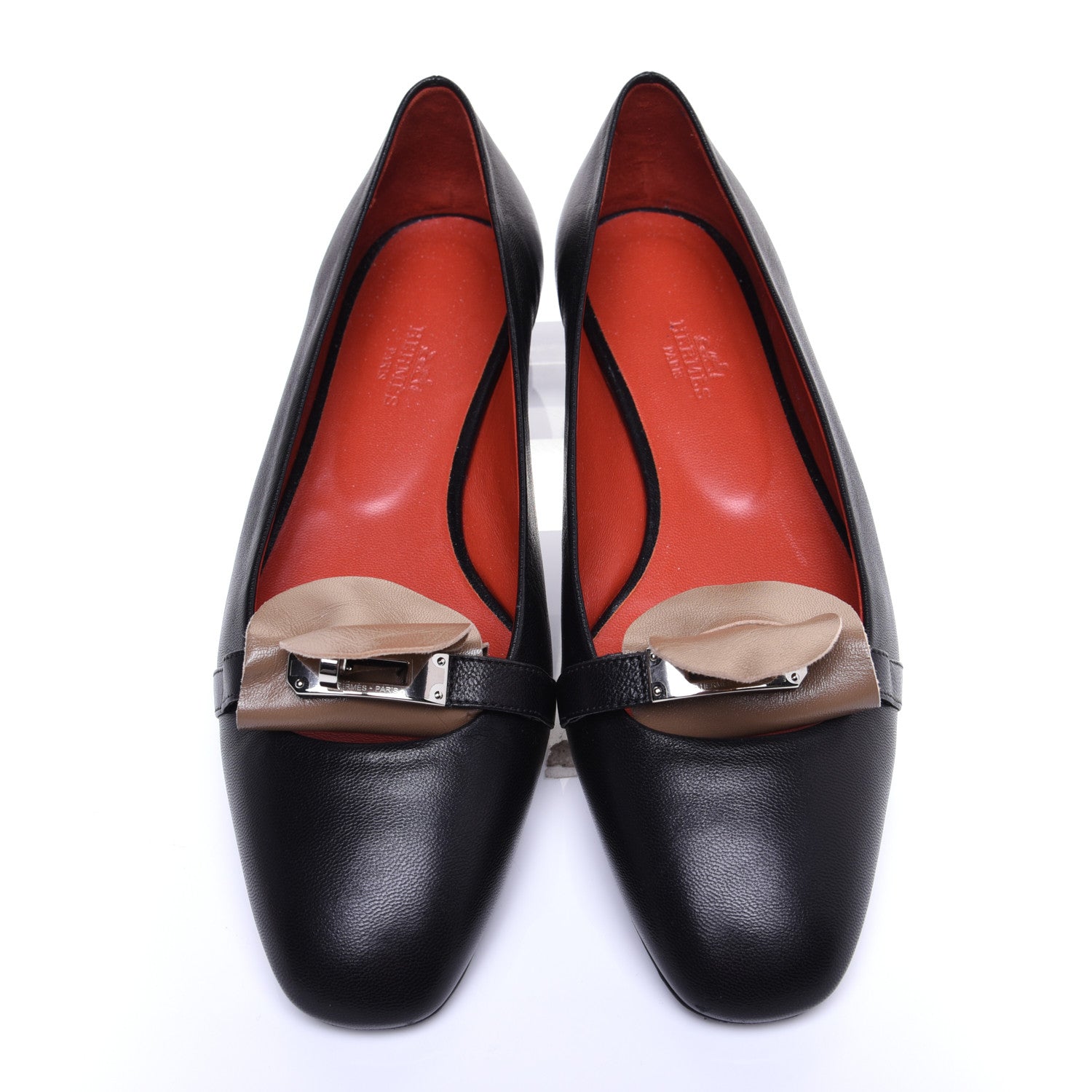 Hermes Goatskin Bilbao Ballerina Flats 37.5 Black 7 of 15