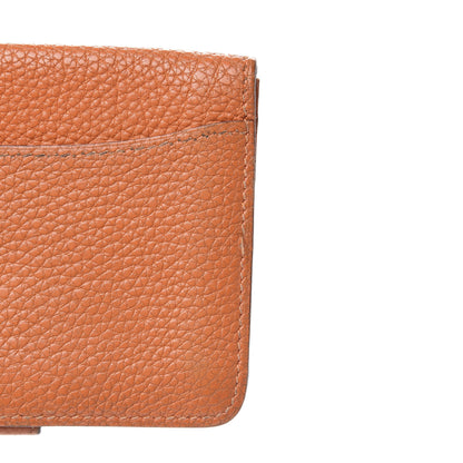 Hermes Togo Dogon Card Case Key Holder Orange 6 of 9