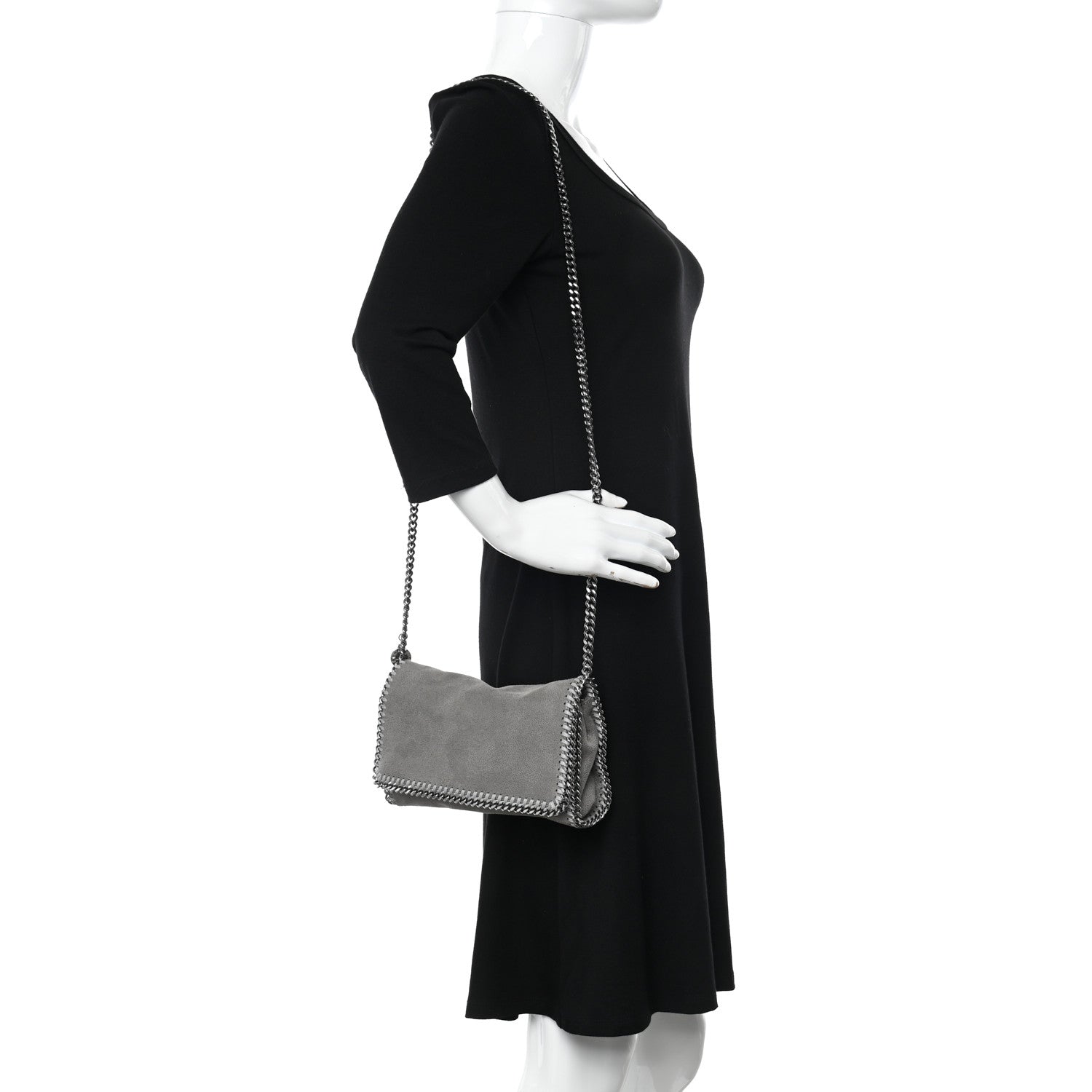 Stella McCartney Shaggy Deer Falabella Crossbody Bag Light Grey 2 of 12