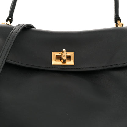 Balenciaga Natural Smooth Calfskin Mini Rodeo Top Handle Handbag Black 8 of 12