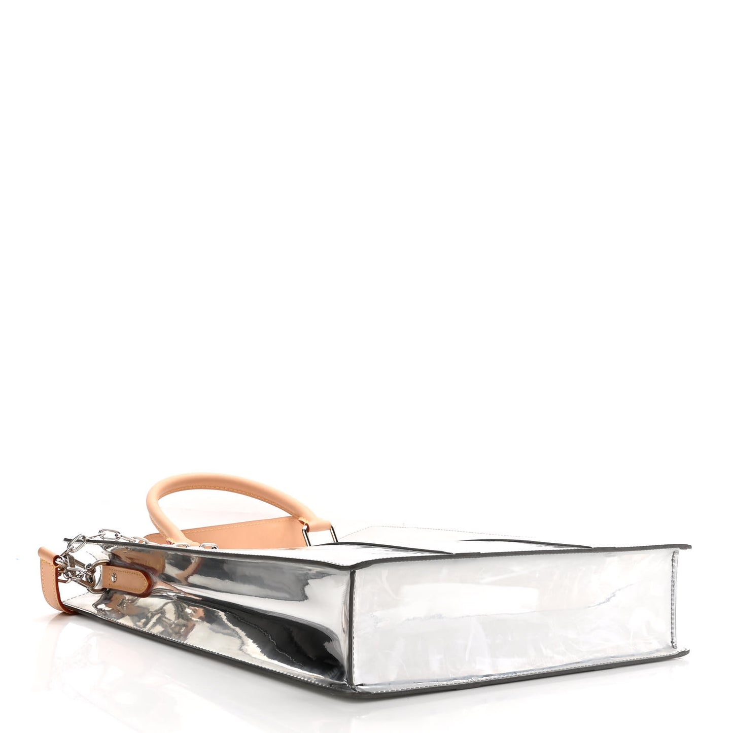 Monogram Mirror Sac Plat NM Silver
