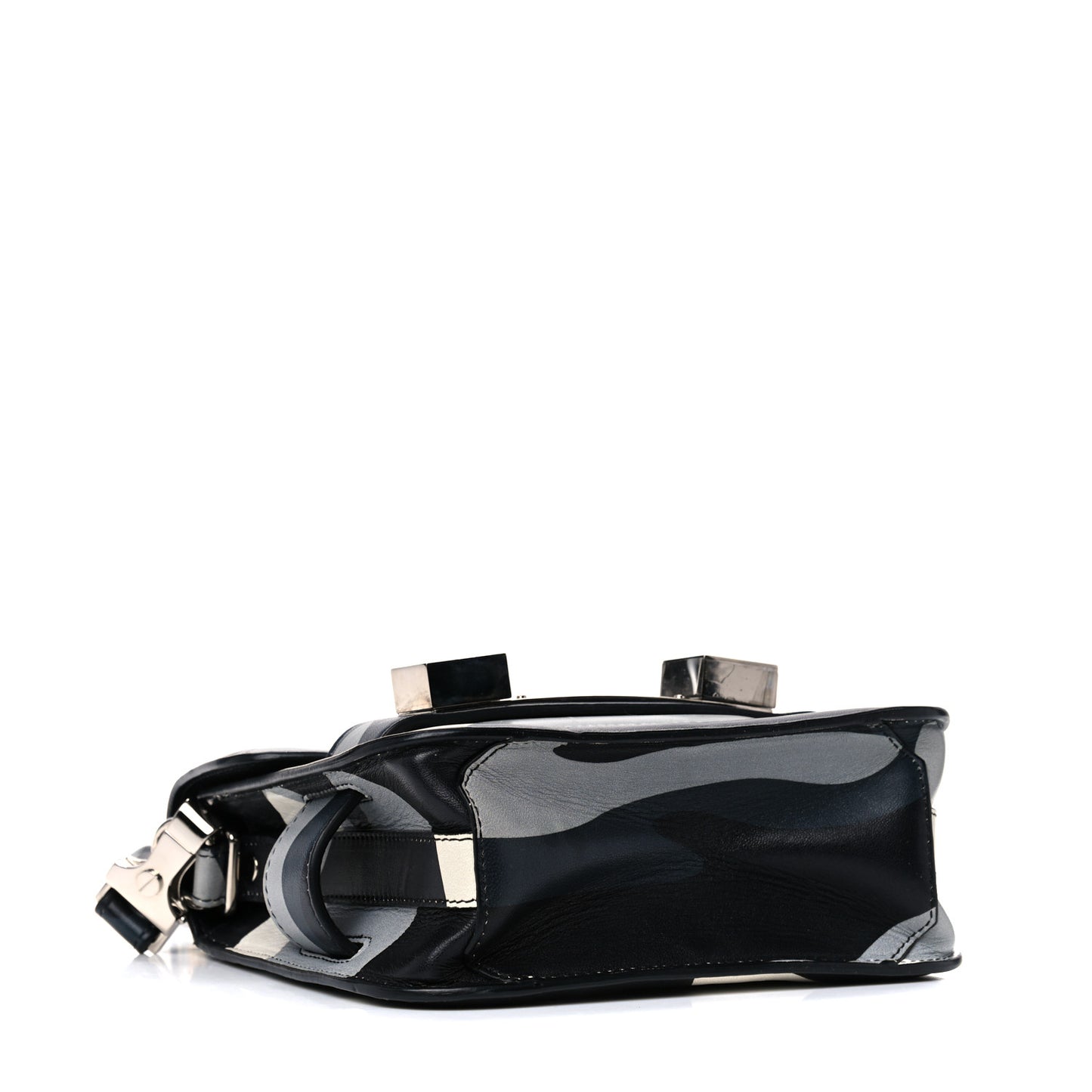 Calfskin Camouflage Tiny PS11 Classic Shoulder Bag Black