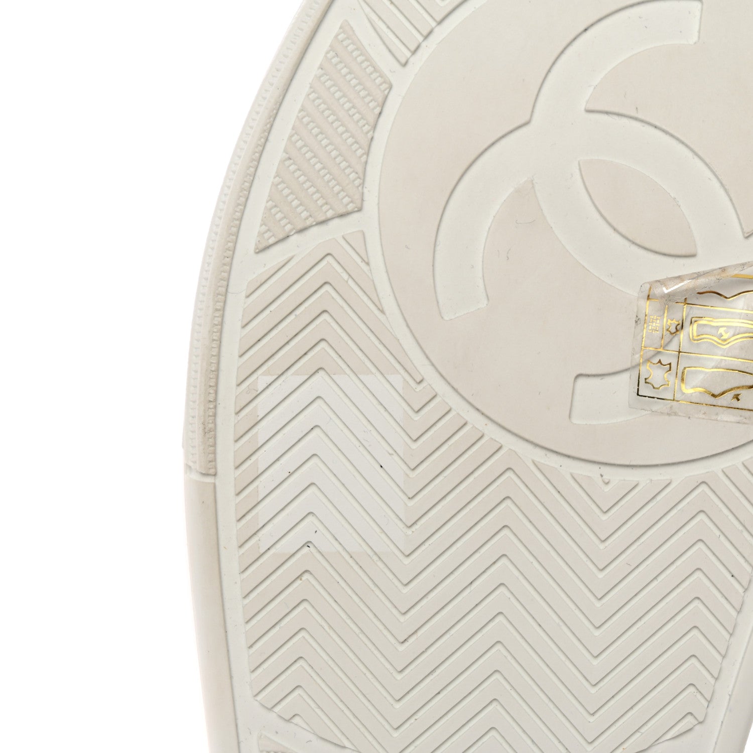 Chanel Calfskin CC Womens Sneakers 37.5 White 7 of 11