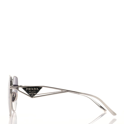 Prada Metal Symbole Triangle Logo Sunglasses SPR57Y Smoky Grey 3 of 8