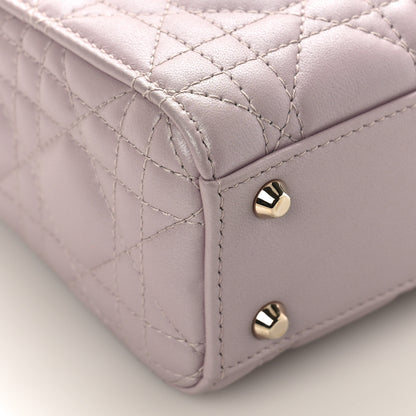 Christian Dior Metallic Lambskin Cannage Mini Lady Dior Lotus 8 of 9