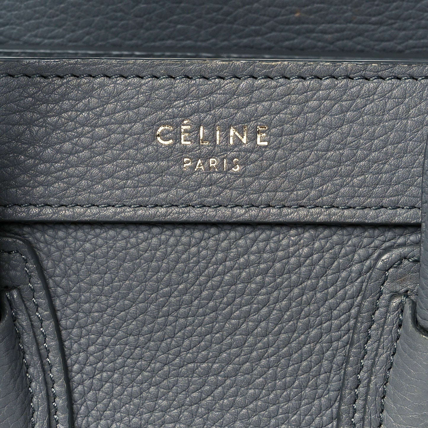 Drummed Calfskin Nano Luggage Kohl