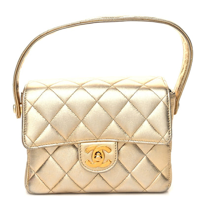 Chanel Lambskin Micro Mini Kelly Flap Bag Gold 1 of 11