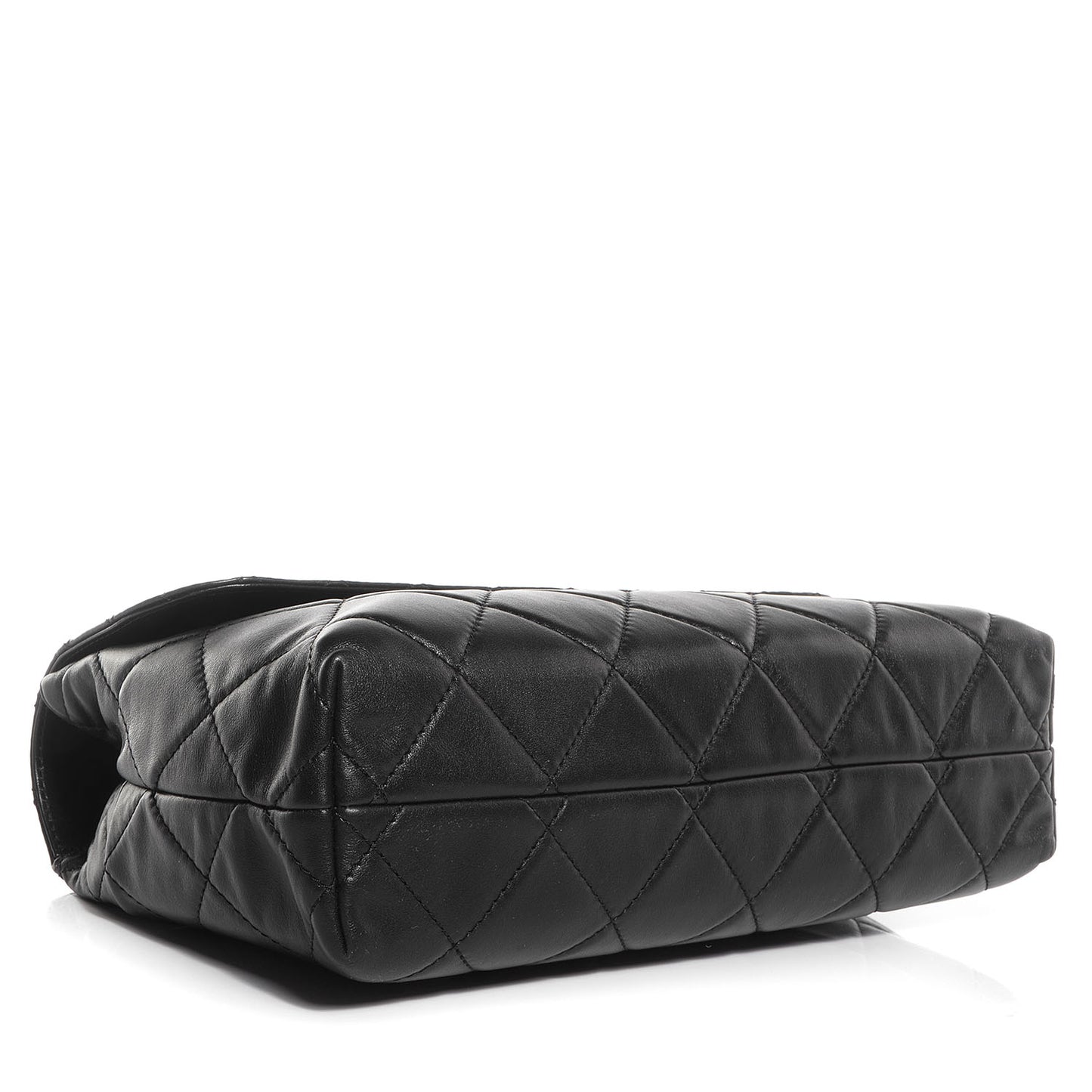 Calfskin Quilted In the Business Flap Bag Black