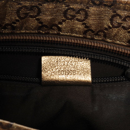 Gucci Crystal Monogram Small Joy Flat Messenger Crossbody Bronze 8 of 8