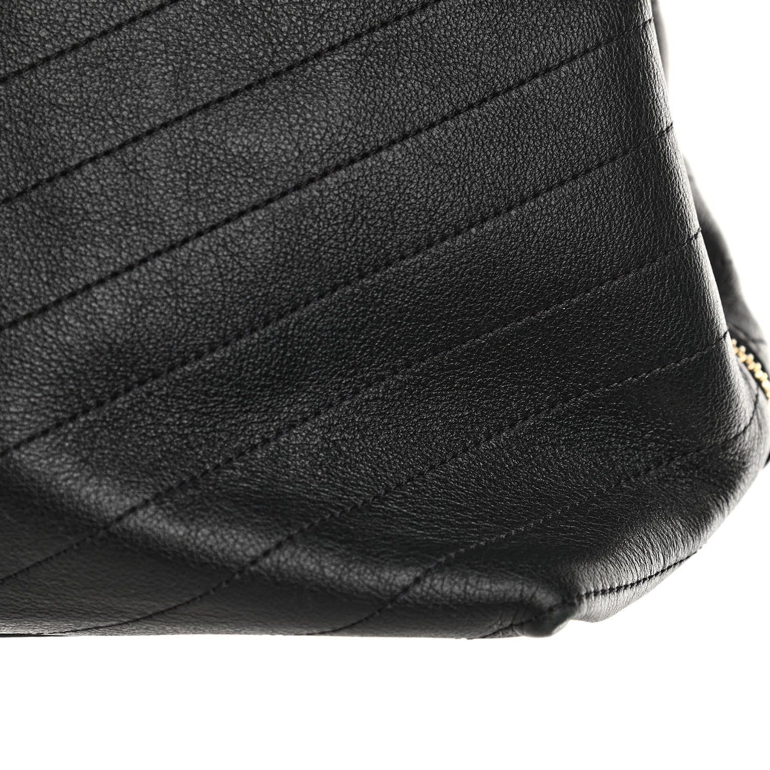 Chanel Calfskin Stitched Large Chevron Chic Shopping Bag Black 14 of 14