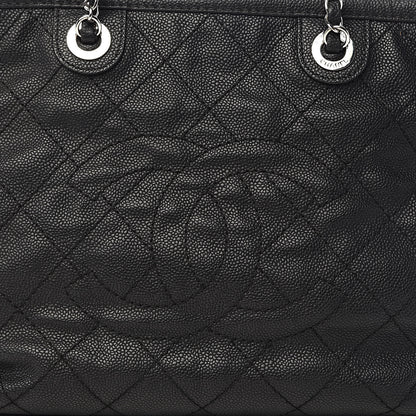 Chanel Grained Calfskin Quilted Small Daily Shopping Tote Black 12 of 12