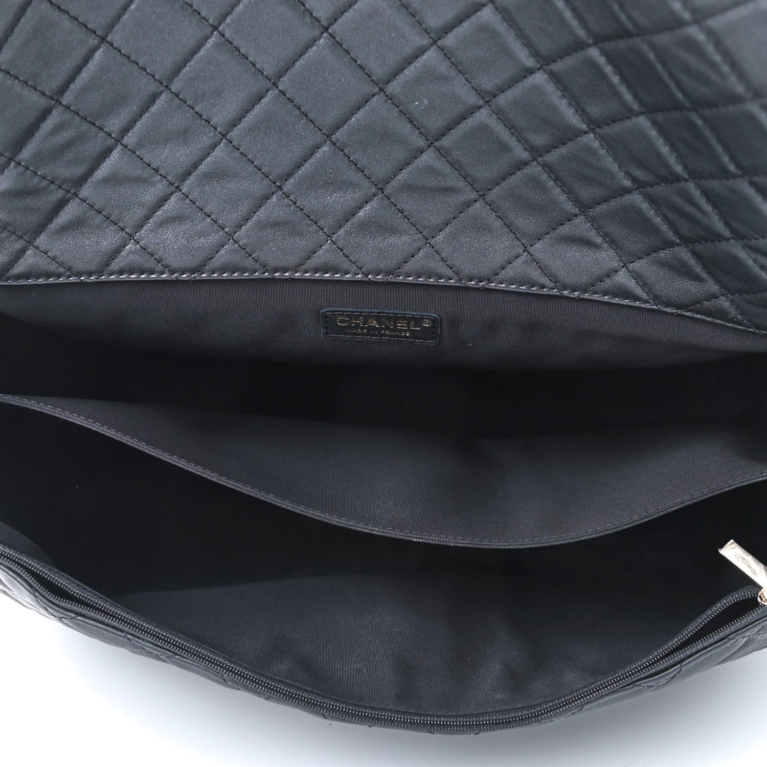 Chanel Calfskin Quilted XXL Travel Flap Bag Black 5 of 9