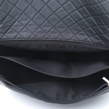 Chanel Calfskin Quilted XXL Travel Flap Bag Black 5 of 9