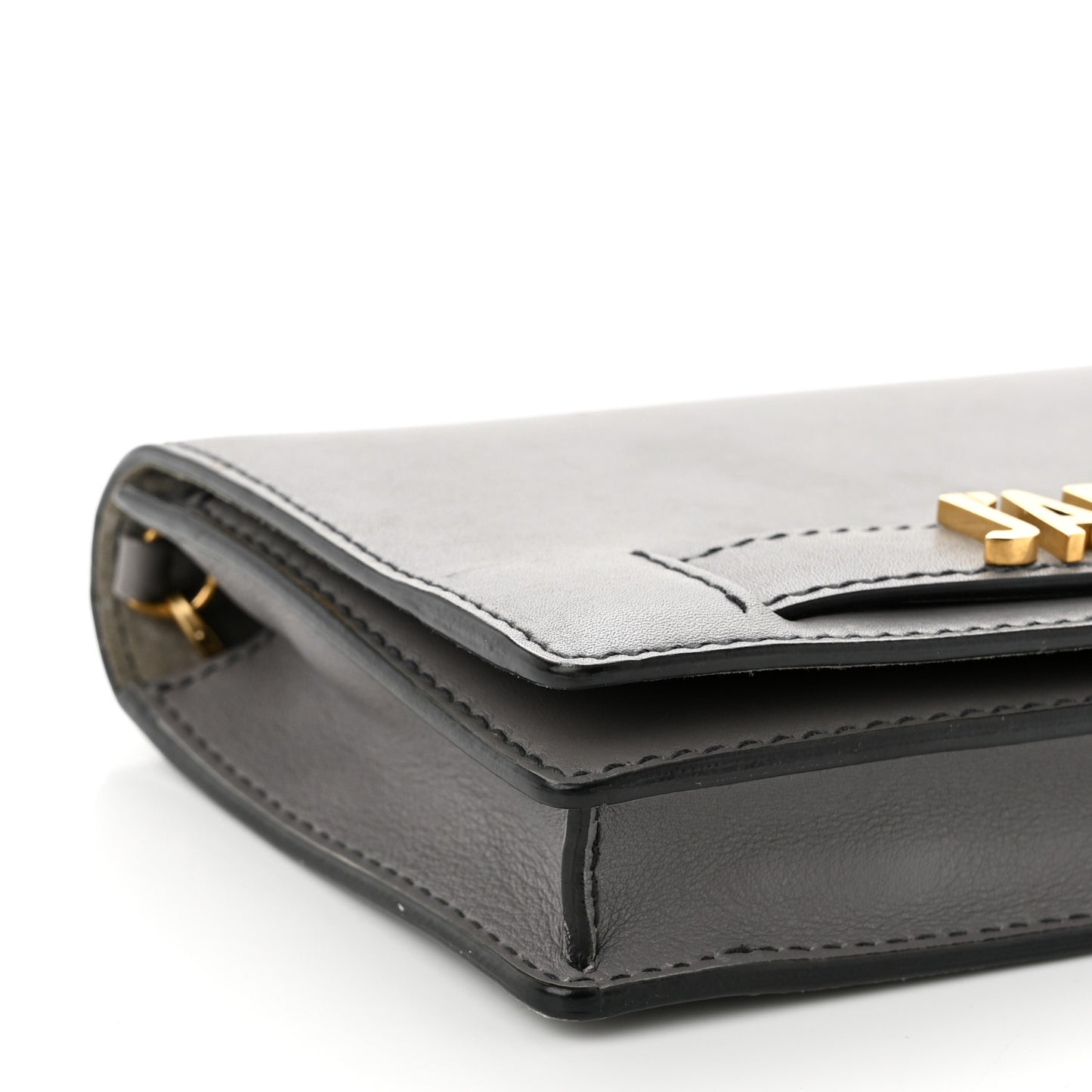 Calfskin J'Adior Wallet on Chain Pouch Grey