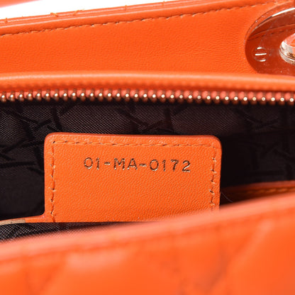 Christian Dior Lambskin Cannage Large Lady Dior Orange 8 of 13