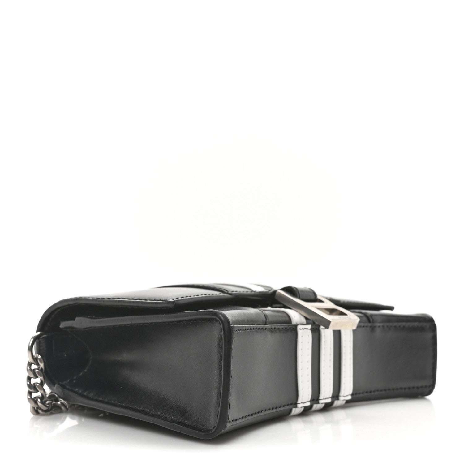 Balenciaga X ADIDAS Box Calfskin Hourglass Chain Bag Black 4 of 9