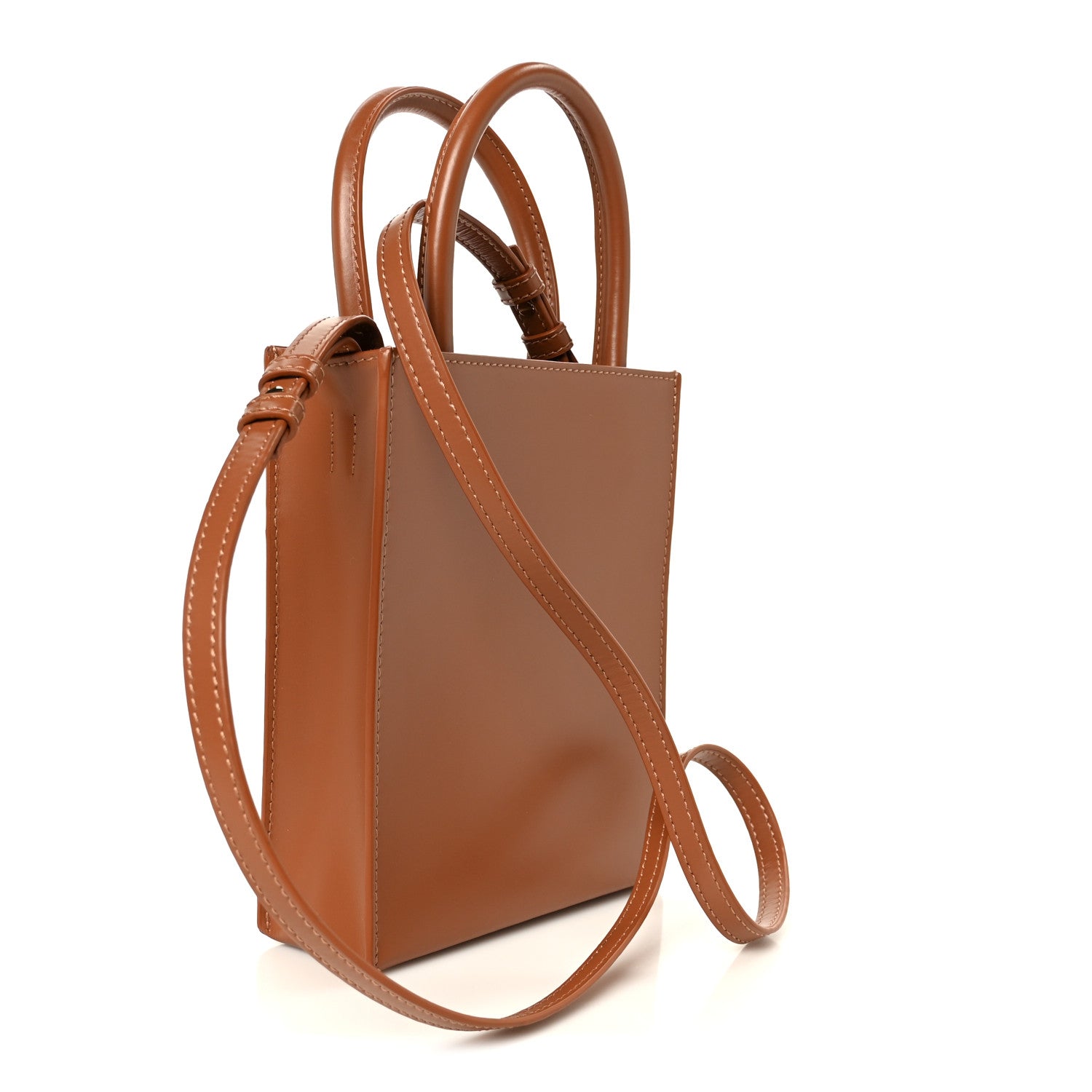 Loewe Smooth Calfskin Logo Small A5 Tote Tan 3 of 10