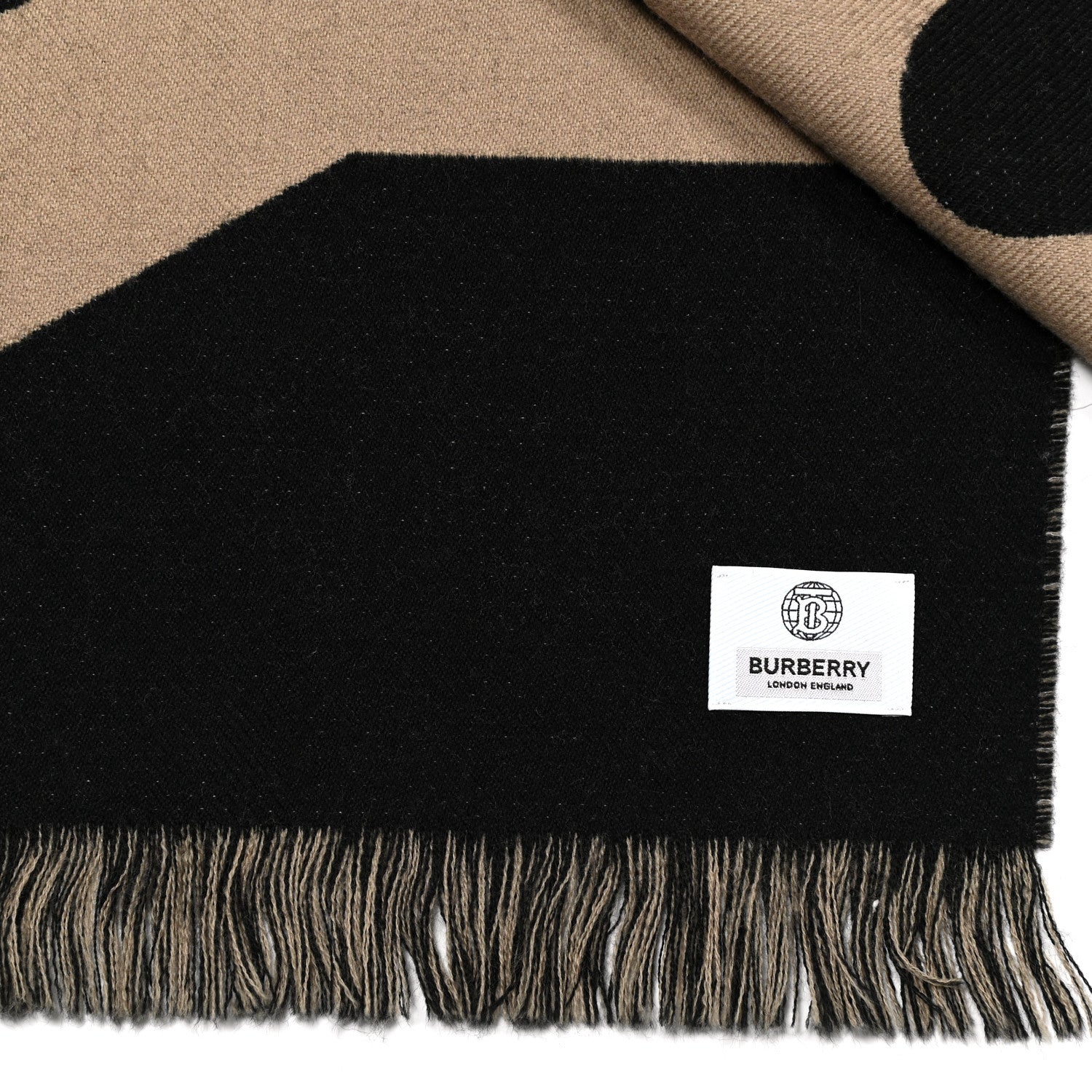 Burberry Wool Jacquard Logo Scarf Archive Beige 5 of 5