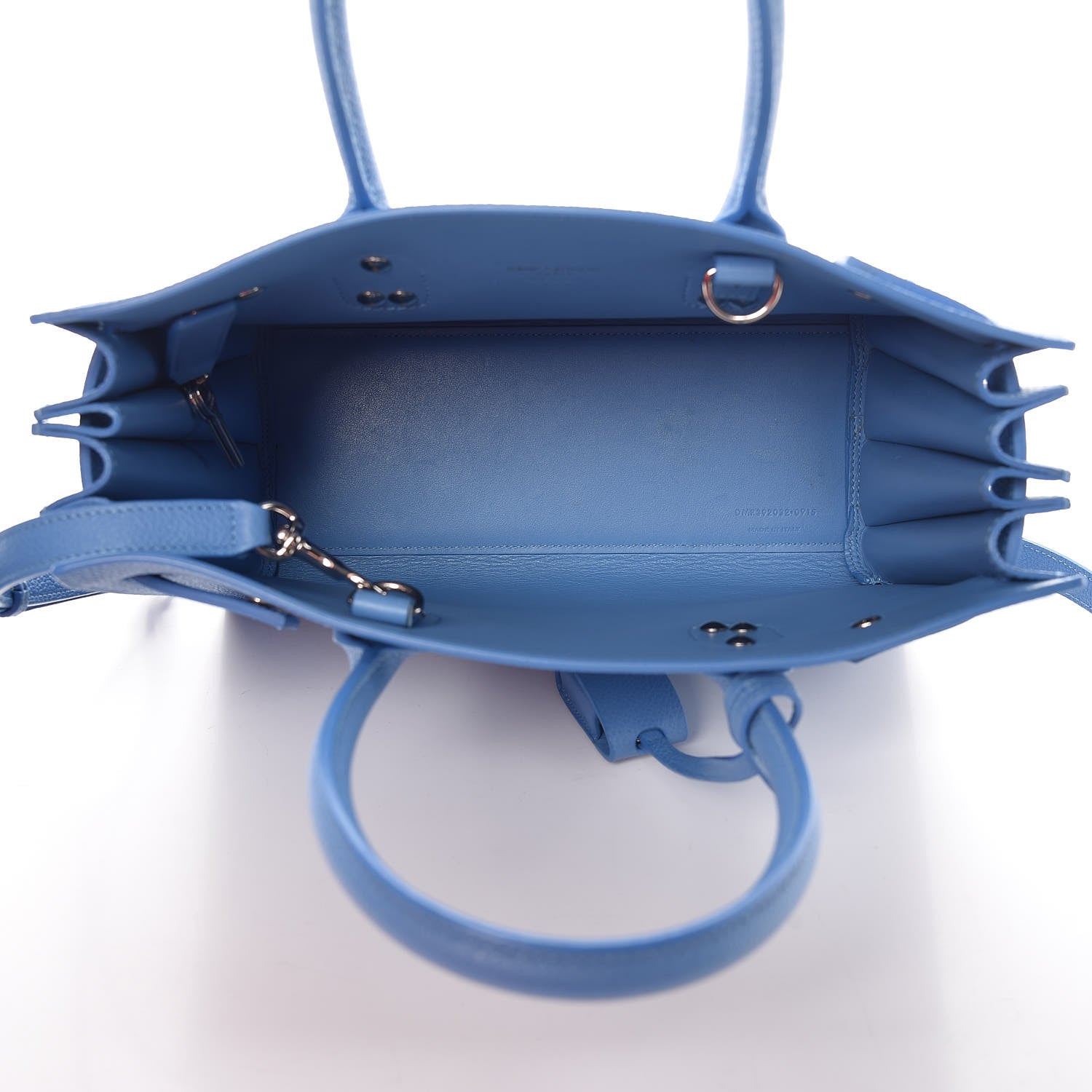 Saint Laurent Grained Calfskin Baby Sac De Jour Blue Clair 6 of 13