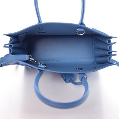 Saint Laurent Grained Calfskin Baby Sac De Jour Blue Clair 6 of 13