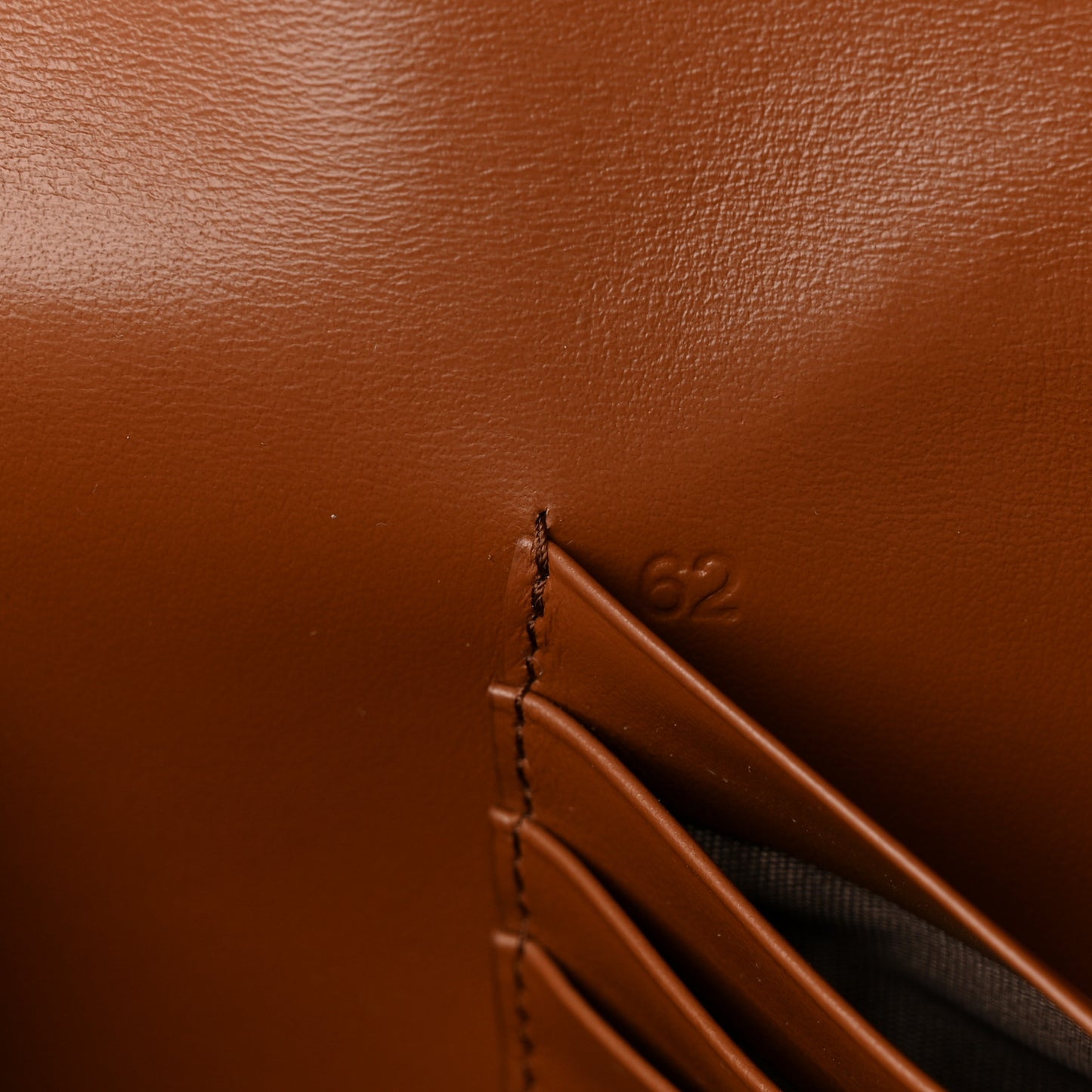 Vitello Flap Wallet With Braided Strap Cognac