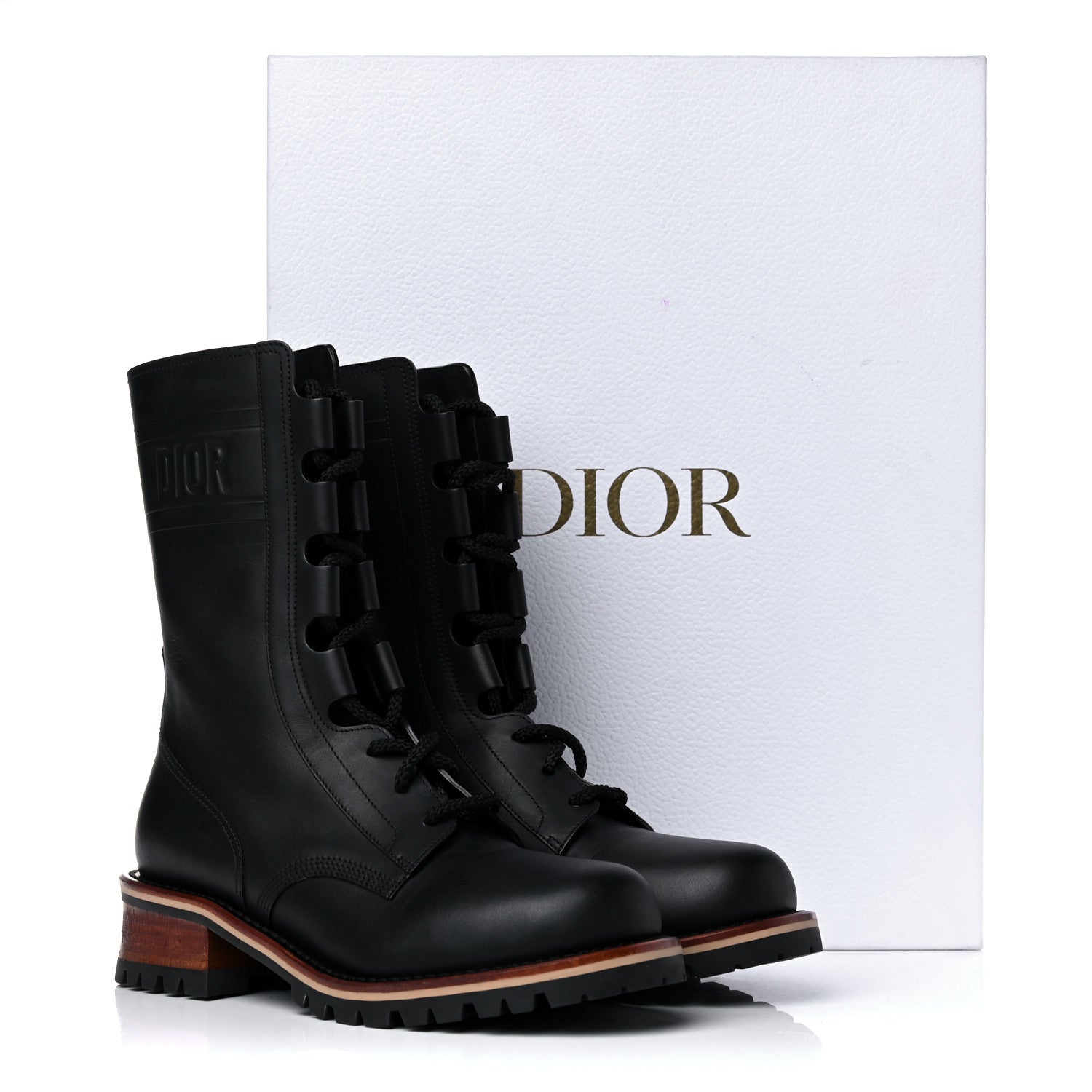 Christian Dior Calfskin Dior Quest 35mm Hiking Boots 37.5 Black 13 of 13
