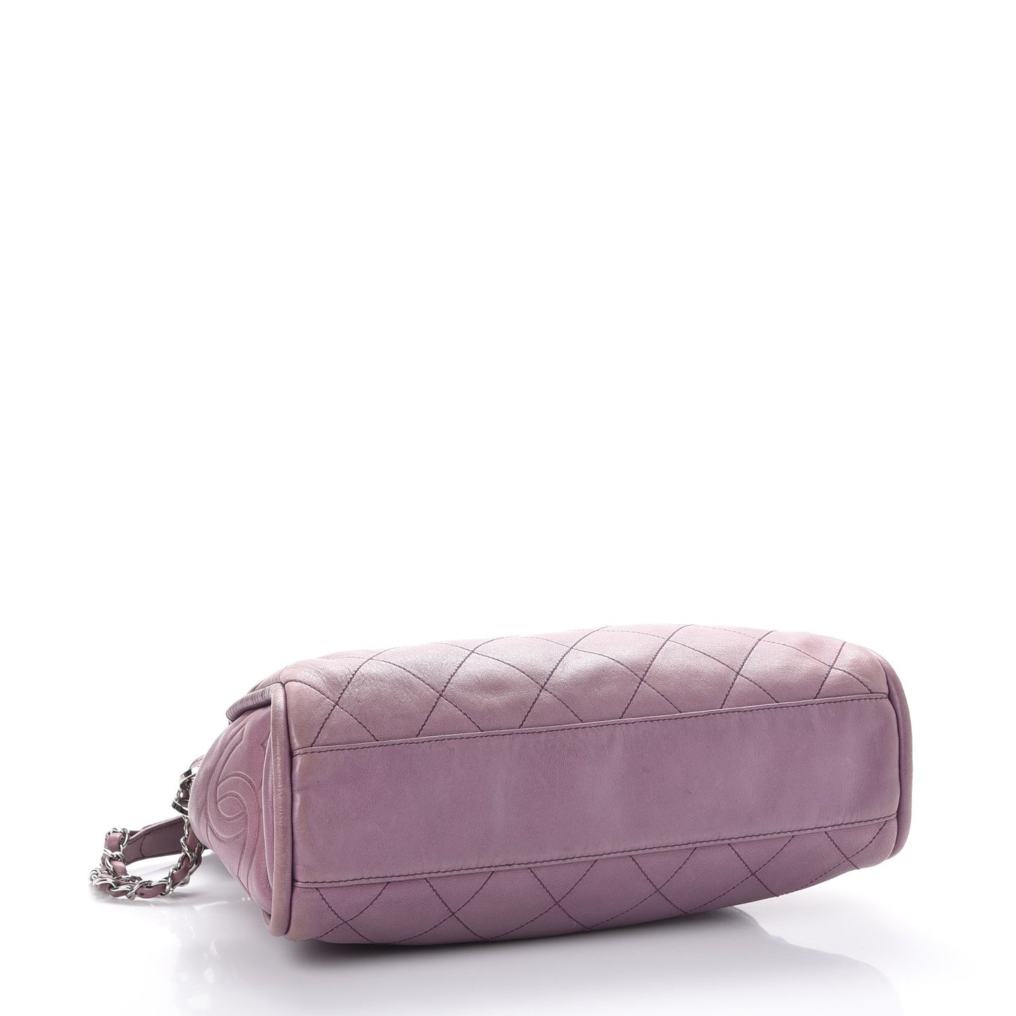 Lambskin Stitched Medium Ultimate Soft Tote Light Purple