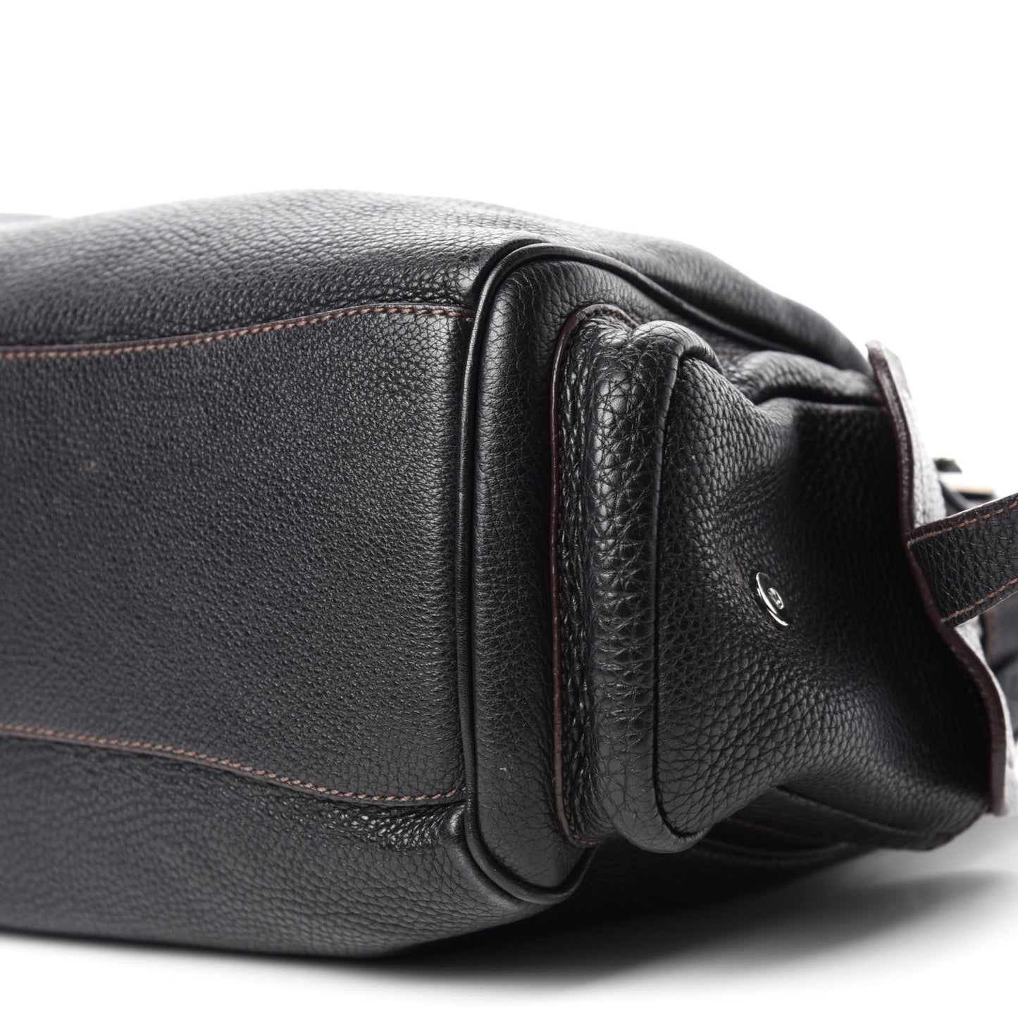 Vitello Daino Shopping Tote Black