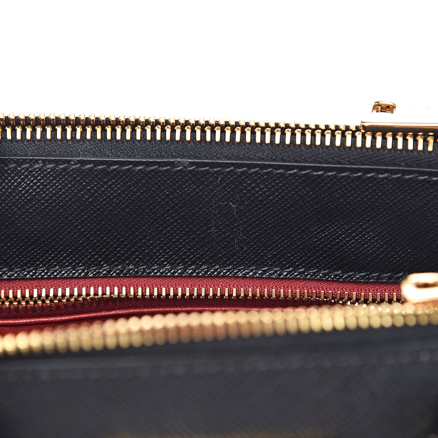 Saffiano Lux Mini Galleria Double Zip Tote Black