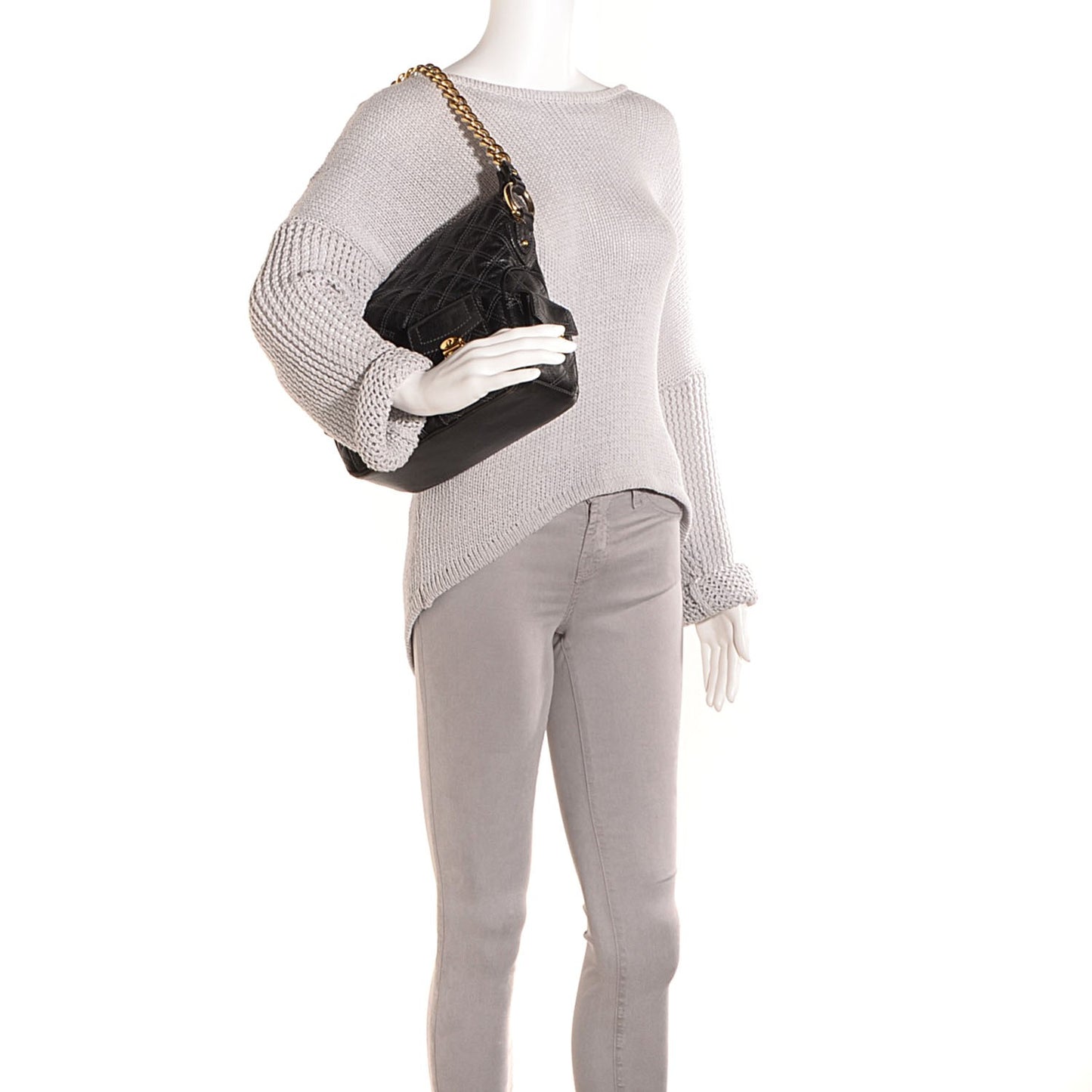 Calfskin Quilted Multipocket Hobo