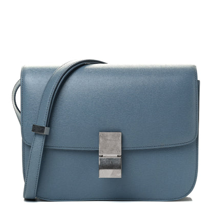 Celine Liege Calfskin Medium Classic Box Flap Bag Slate Blue 1 of 10