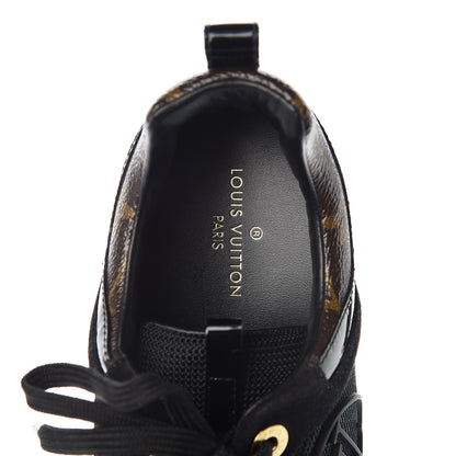 Louis Vuitton Suede Monogram Run Away Sneakers 37.5 Black 6 of 8