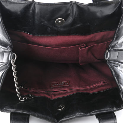 Chanel Iridescent Calfskin Quilted Large In The Mix Tote Black 4 of 4