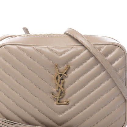 Saint Laurent Calfskin Matelasse Monogram Lou Camera Bag Dark Beige 8 of 9