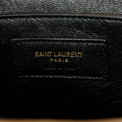 Saint Laurent Suede Matelasse Chevron Monogram Medium Sulpice Beige 7 of 11
