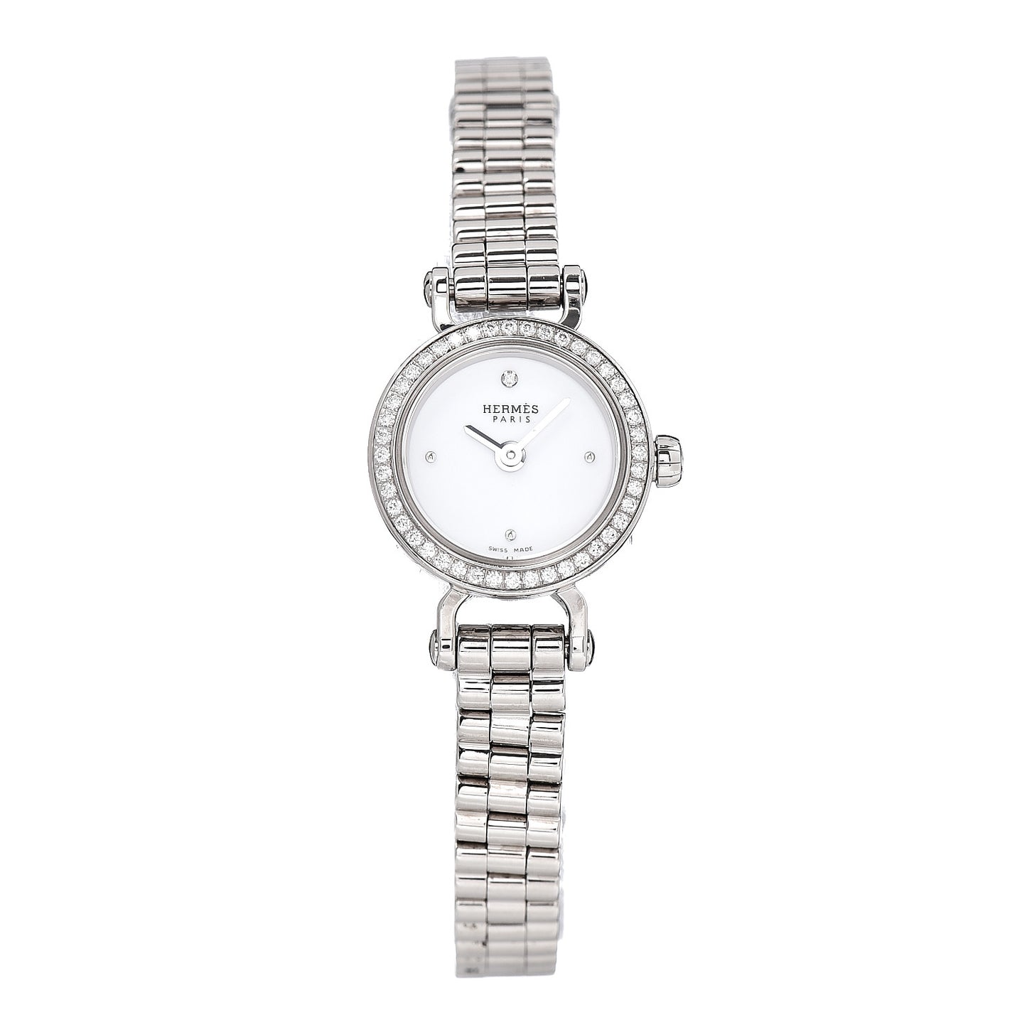 18K White Gold Diamond 16mm Faubourg Quartz Watch