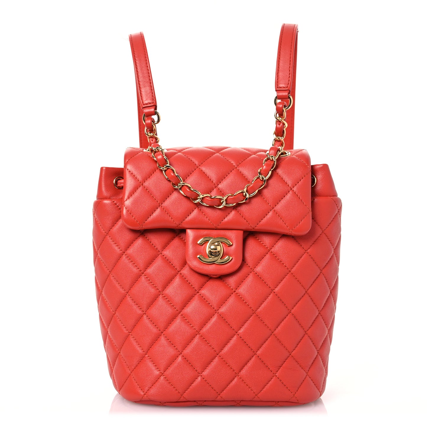 Calfskin Quilted Mini Urban Spirit Backpack Red