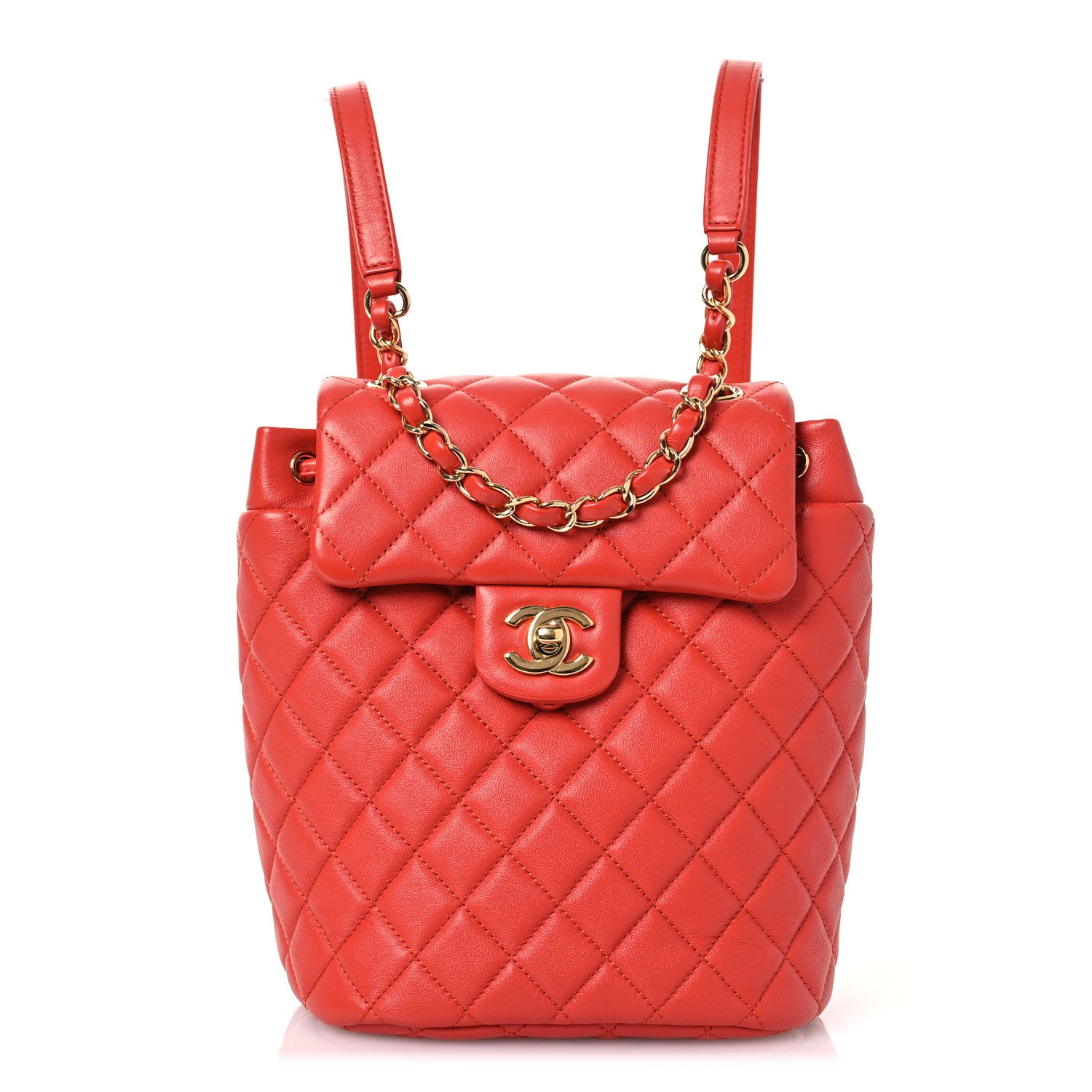 Chanel Calfskin Quilted Mini Urban Spirit Backpack Red 1 of 12