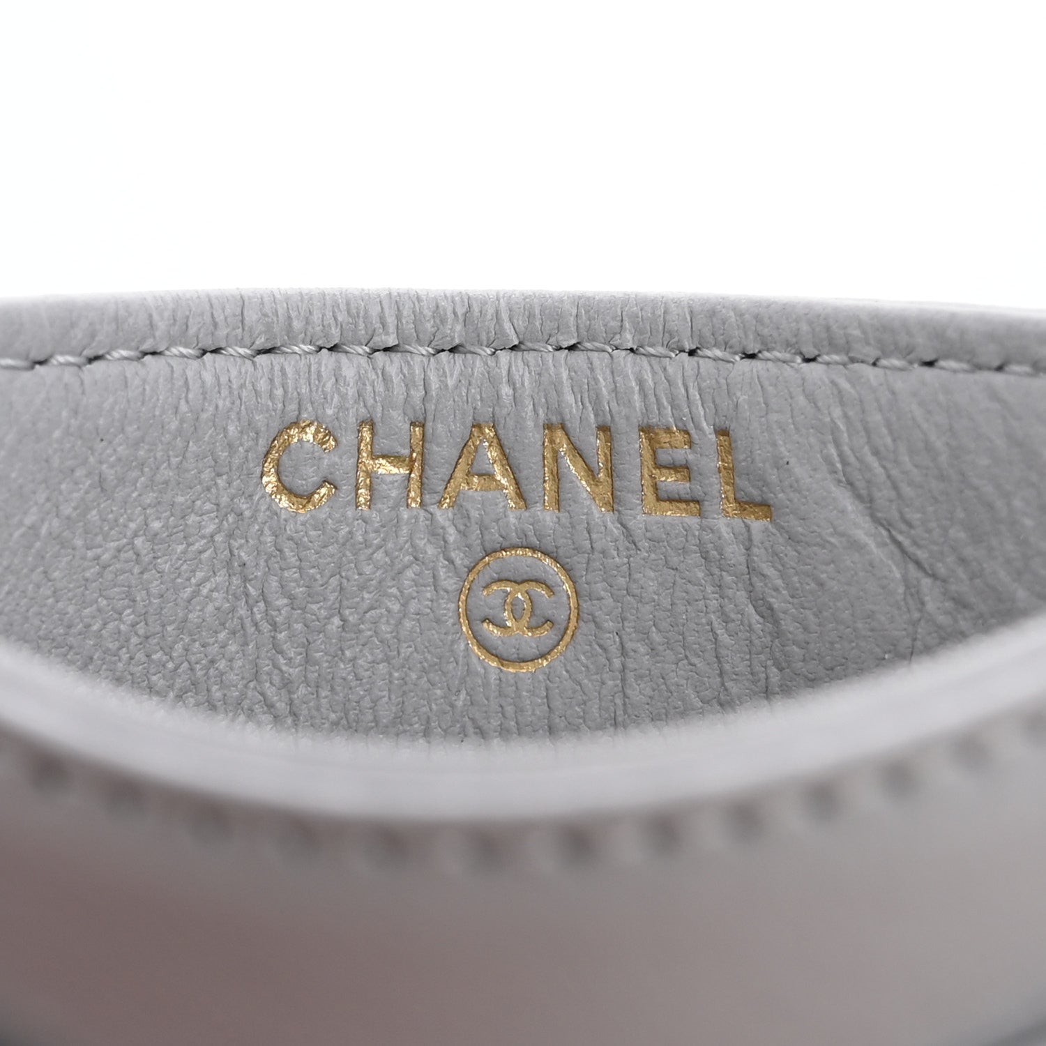 Chanel Lambskin Quilted Card Holder Grey 6 of 11
