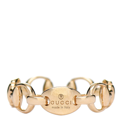 Gucci 18K Yellow Gold Horsebit Band Ring 54 7 1 of 4
