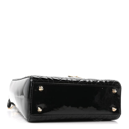 Christian Dior Patent Cannage Small Lady Dior Black 4 of 10