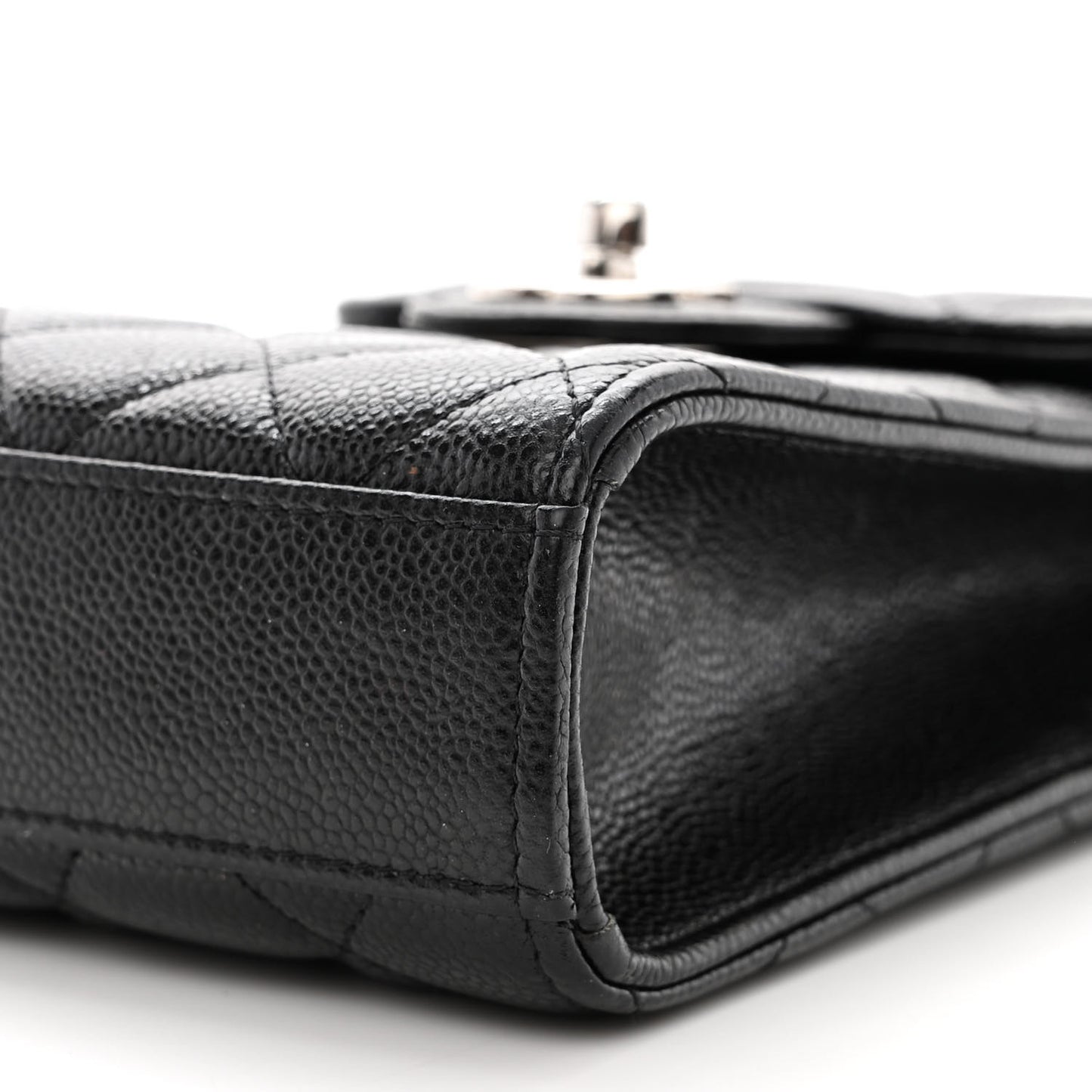 Caviar Quilted Classic Phone Holder Black
