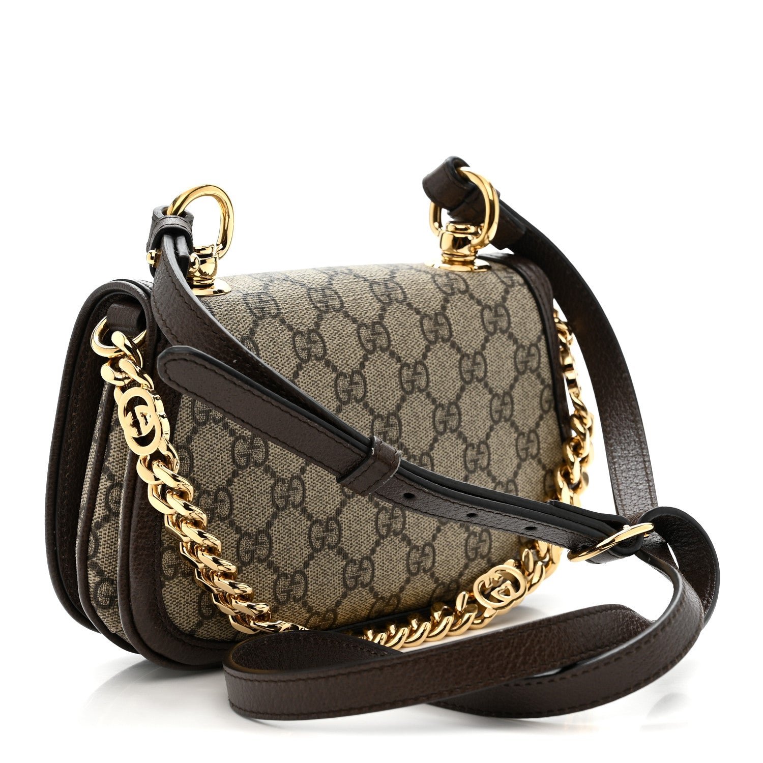 Gucci GG Supreme Monogram Textured Dollar Calfskin Mini Blondie