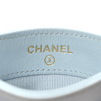 Chanel Caviar Quilted Card Holder Light Blue 6 of 8